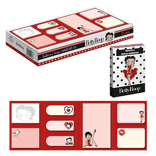 Dohe Expositor de Indices y Notas Adhesivas de Betty Boop - Set de 10 - Preimpresas a Todo Color - Potente Adhesivo - Ideal para Señalizaciones y Clas
