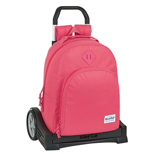 Safta Blackfit8 Fresa Mochila con Carro - Tirador Doble - Bolsillo Frontal - Hombreras Ergonomicas - Mochila Extraible - Ruedas Antivibracion - Base R