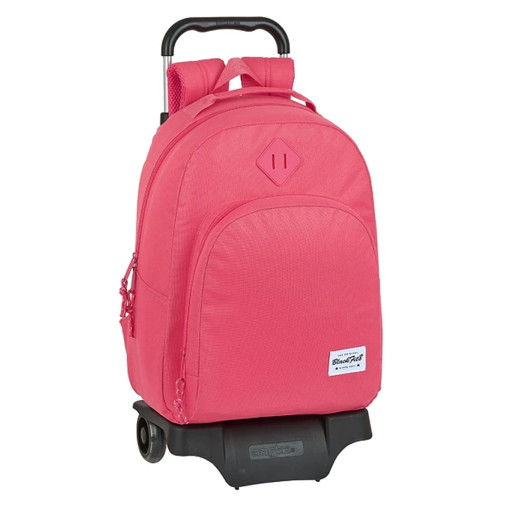 Safta Blackfit8 Fresa Mochila con Carro - Bolsillo Frontal - Doble Tirador en Cremallera - Hombreras Ergonomicas - Asa Forrada - Mochila Extraible - R 1