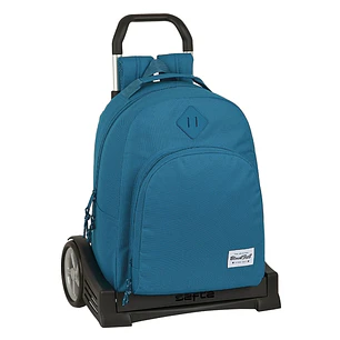 Safta Blackfit8 Egeo Mochila con Carro - Tirador Doble - Bolsillo Frontal - Hombreras Acolchadas - Asa Forrada - Mochila Extraible - Ruedas Antivibrac