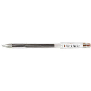 Pilot Boligrafo de Gel G-Tec C4 - Extra Fino - Recargable - Punta de Bola 0.4mm - Trazo 0.2mm - Color Marron