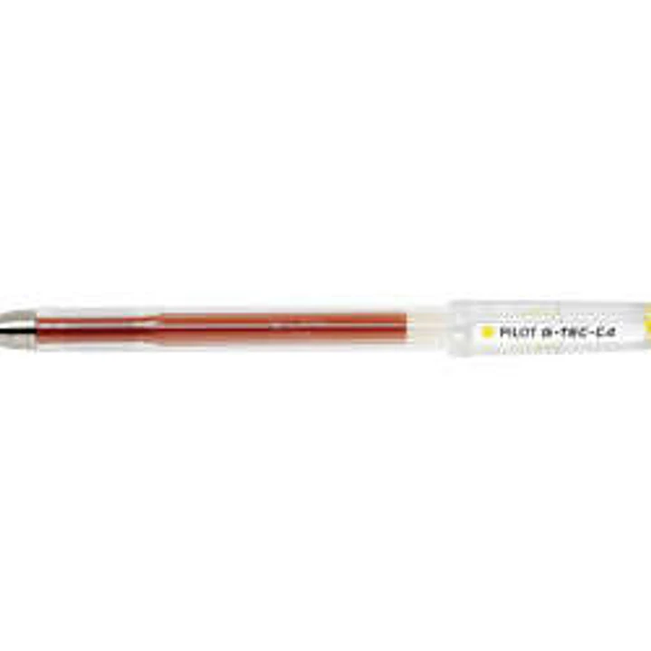 Pilot Boligrafo de Gel G-Tec C4 - Extra Fino - Recargable - Punta de Bola 0.4mm - Trazo 0.2mm - Color Amarillo 1