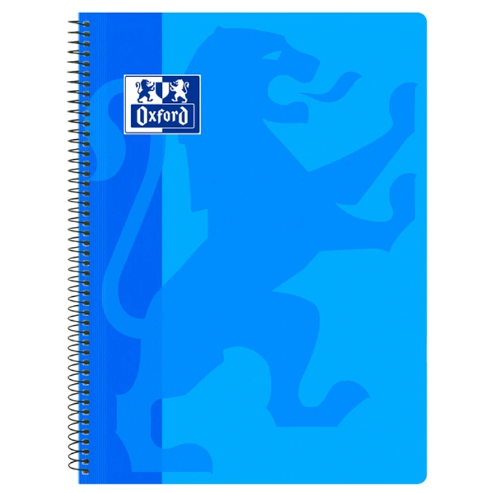 Oxford School Classic Cuaderno Espiral Tapa de Plastico Folio 4x4 - 80 Hojas - Color Turquesa 1