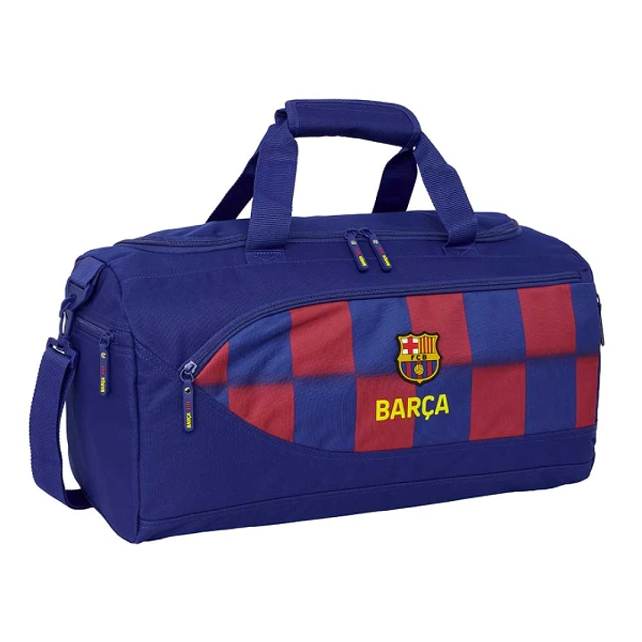 Safta F.C.Barcelona Bolsa Deporte - Bandolera de 31L Ajustable - Tacos en la Base - Fondo Semirigido - 50x25x25cm - Color Rojo y Azul 1