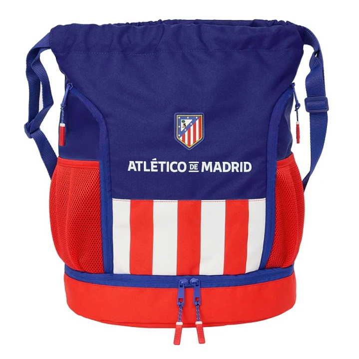 Safta Atletico de Madrid Saco Mochila - Bolsillo Interior con Cremallera - Bolsillos Laterales - Compartimento con Doble Cremallera - Hombreras Ajusta 1
