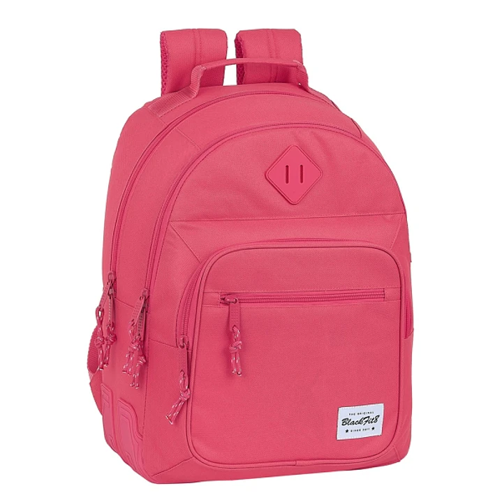 Safta Blackfit8 Fresa Mochila con 2 Compartimentos - Antirozaduras - Adaptable a Carro - Bolsillo Frontal - Portabotellas - Tirador Doble - Hombreras  1