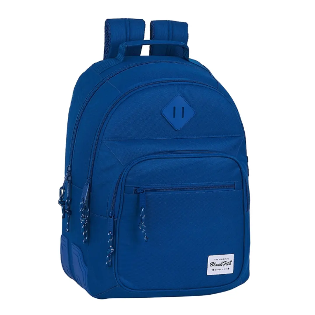 Safta Blackfit8 Oxford Mochila con 2 Compartimentos - Antirozaduras - Adaptable a Carro - Bolsillo Frontal - Portabotellas - Tirador Doble - Hombreras 1