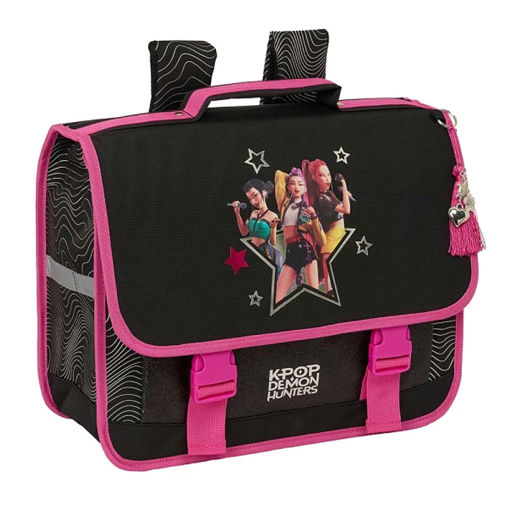 Safta K-Pop Demon Hunters Energy Mochila Cartera Escolar - Solapa - Bolsillo con Cremallera - Espalda Acolchada - Hombreras Ajustables - Asa de Mano - 1