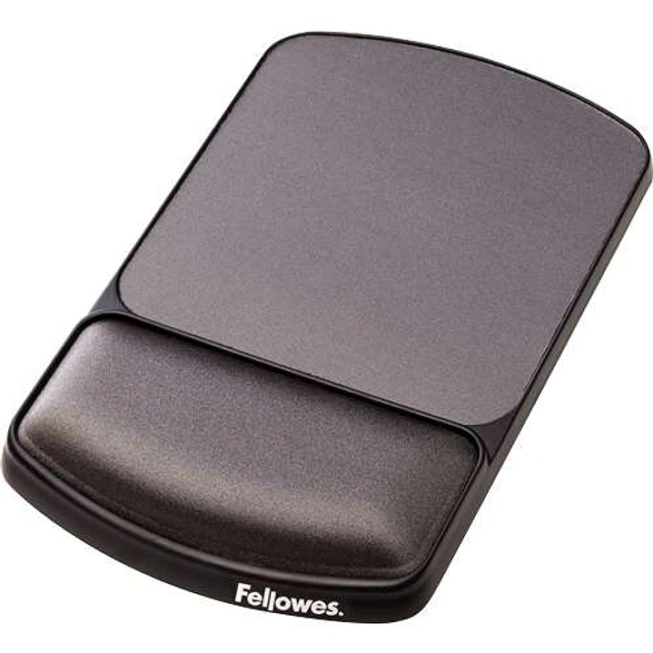 Fellowes Alfombrilla Premiun  con Reposamuñecas Ajustable Gel - Angulo y Altura Ajustable - Superficie de Poliester - Color Negro 1