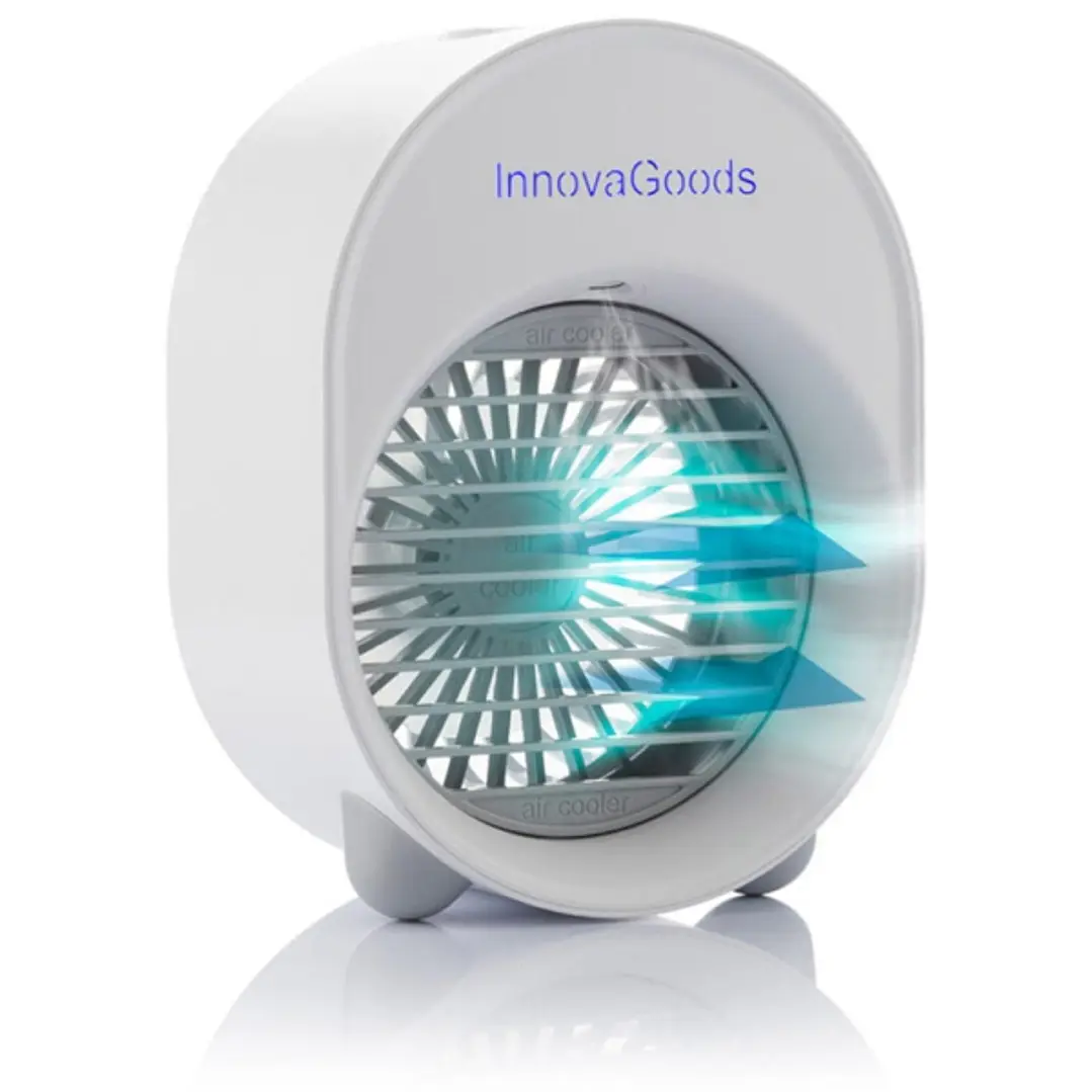 Innovagoods Koolizer Climatizador Humidificador por Ultrasonidos - 4.5W - Silencioso 45dB - 3 Velocidades - Deposito de 200ml - Cable 100cm - Luz LED  1