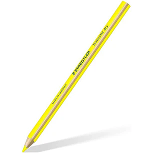 Staedtler Textsurfer Dry 128 64 Lapiz Fluorescente de Color Triangular - Mina de 4mm - Madera de Bosques Sostenibles - Color Amarillo Neon