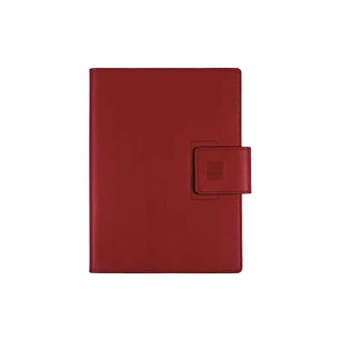 Finocam Duouno Agenda de Espiral - Bolsillo Interior - Anilla Portaboligrafo - Formato E10 - 155x212mm - 1 Dia por Pagina - Color Burdeos