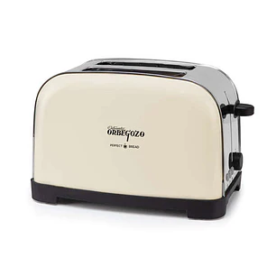 Orbegozo TOV 5210 Tostadora Vintage - Potencia 750-850W - 7 Niveles de Tostado - Funcion Descongelado y Recalentar - Carcasa de Acero Inoxidable - Tac