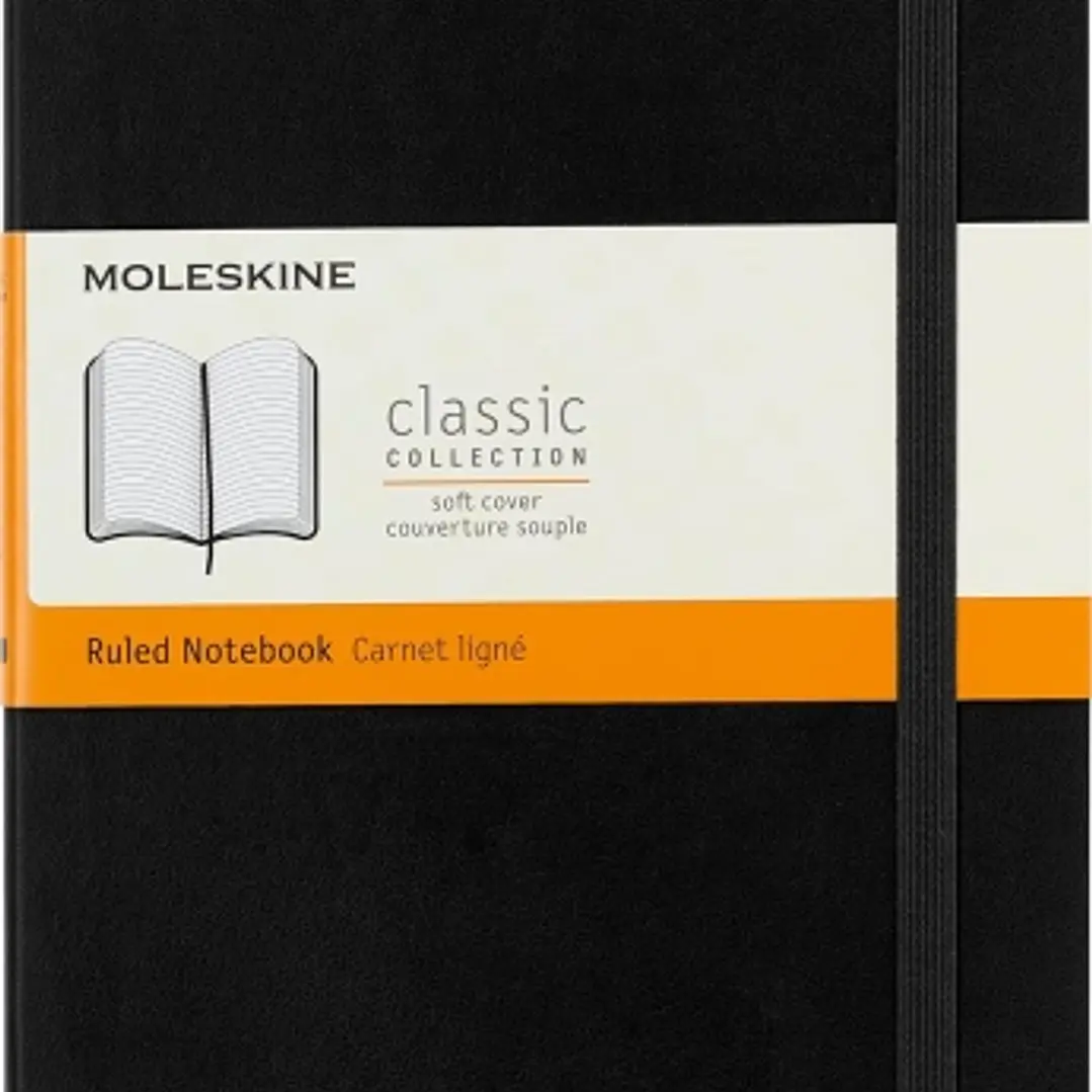 Moleskine Classic Libreta de Tapa Blanda - Papel Marfil Rayado - 70g/m2 - Apertura 180º - Esquinas Redondeadas - Marcapaginas - Bolsillo Interior Exte 1