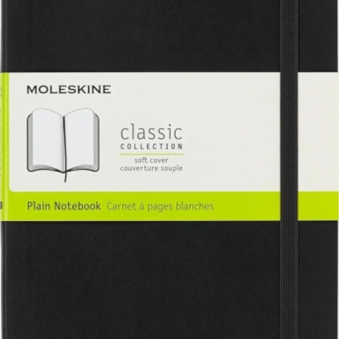 Moleskine Classic Libreta de Tapa Blanda - Papel Marfil Liso - 70g/m2 - Apertura 180º - Esquinas Redondeadas - Marcapaginas - Bolsillo Interior Extens 1
