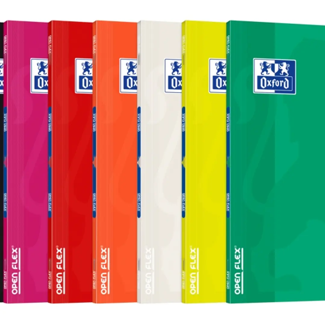 Oxford School Classic Openflex Libreta Grapada A4 48 Hojas Cuadricula 4x4 con Margen - Tapa de Plastico Translucido - Ideal para Estudiantes - Colores 1