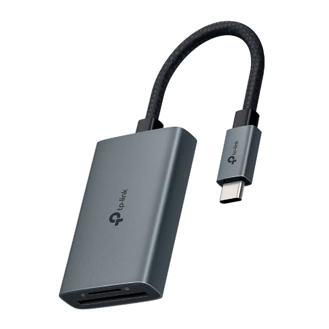 TP-Link UA440C Lector de Tarjetas SD y MicroSD - Velocidad hasta 5Gbps - Cable USB-C de 15cm - Capacidad Maxima 2TB - Plug and Play - Aluminio - Color 1