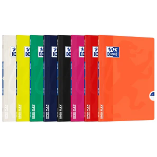 Oxford Openflex Libreta Grapada Tapa Plastico A4 Seyes - Resistente Tapa de Plastico - Formato A4 - Cuadricula Seyes con Margen - Grapado Seguro