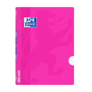 Oxford Libreta Grapada Openflex A4 - Tapa de Plastico Resistente - Grapada para Mayor Durabilidad - Pauta 3.5 con Margen para Ordenar tus Notas - 48 H