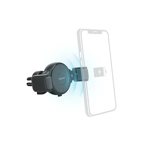 Hama FC10 Flex-Set Soporte con Cargador para Coche - Potencia 10W - USB-C - Carga Rapida - Antideslizante - Color Gris