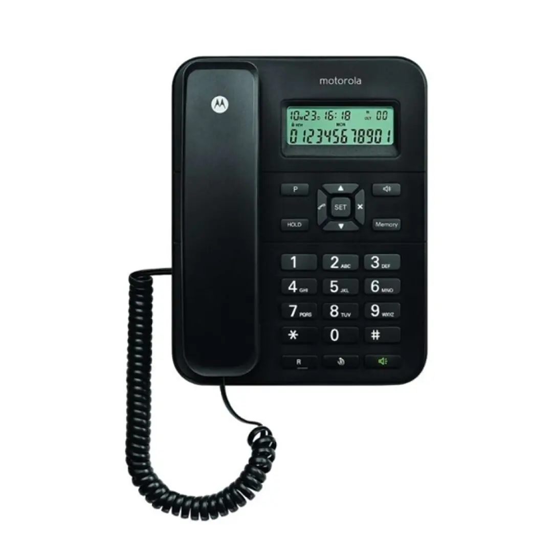 Motorola CT202 Telefono Fijo - Manos Libres - Identificador de Llamadas - Color Negro 1
