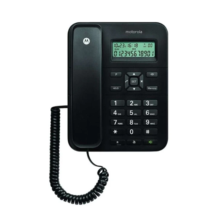 Motorola CT202 Telefono Fijo - Manos Libres - Identificador de Llamadas - Color Negro 1