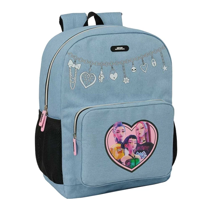 Safta K-Pop Demon Hunters Huntr/X Mochila - Adaptable a Carro - Bolsillo Frontal - Hombreras y Espalda Acolchada - Cremallera con Doble Tirador - Asa  1