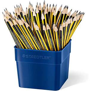 Staedtler Noris 183 Cubo Expositor de 72 Lapices de Grafito - Mina HB - Resistencia a la Rotura