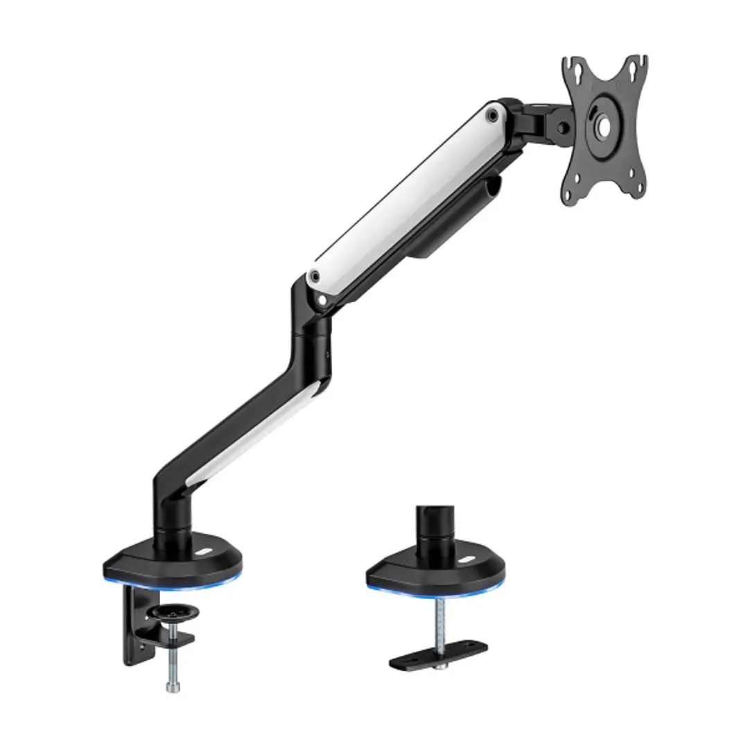 Aisens Soporte de Mesa RGB Gaming Contrapeso Giratorio e Inclinable para Monitor/TV 9Kg (3 Pivotes - 1 Brazo) de 17-32
