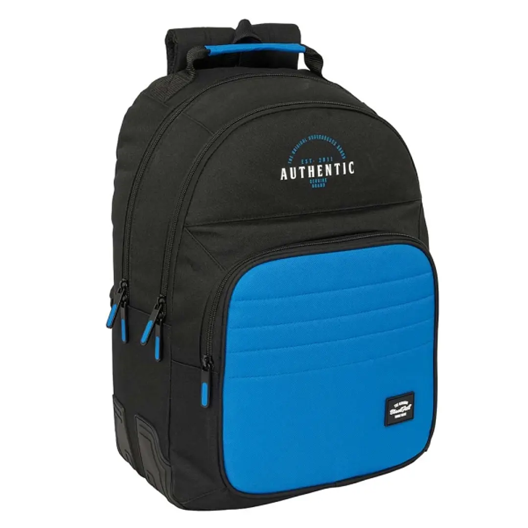 Safta Blackfit8 Underground Mochila con 2 Compartimentos - Cantoneras Antirozaduras - Adaptable a Carro - Portabotellas - Hombreras Ergonomicas - 20L  1