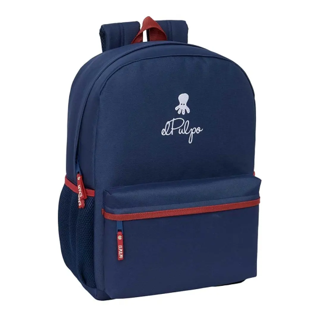 Safta el Pulpo Mochila Adaptable a Carro - Cremallera Doble - Hombreras Acolchadas - Asa Superior - 18L - 320x140x430mm - Color Azul Marino 1
