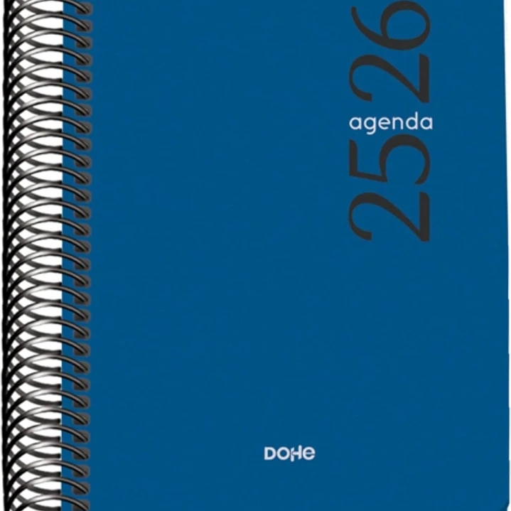 Dohe Esencial Agenda Escolar 25/26 Espiral A6 - Dia Pagina - Papel 70g/m2 - Cubierta en Polipropileno - Color Azul 1