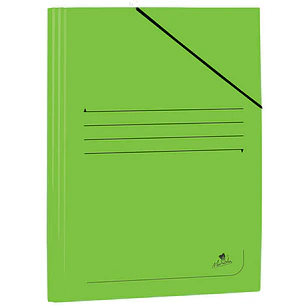 Mariola Carpeta de Carton Plastificado Folio 500gr/m2 - Medidas 34x25cm - Cierre con Goma Elastica - Color Verde