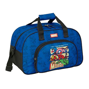 Safta Avengers Bolsa de Deporte - Bolsillo Frontal - Bandolera Ajustable - Asa Forrada - Doble Tirador - Tacos Protectores - Fondo Semirigido - 22L - 