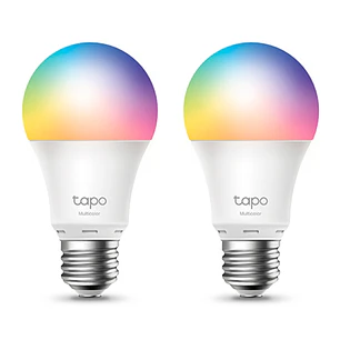TP-Link TL13E Pack de 2 Bombillas Inteligentes RGB - Casquillo E27 - Intensidad Regulable - WiFi - Compatible con Asistente de Voz - Control con App -