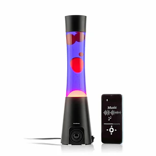 Innovagoods Maglamp Lampara de Lava con Altavoz - 3W - Bluetooth - Incluye Bombilla de Repuesto - Cable 170cm - Estilo Retro - Jack Aux 3.5mm - 10.7x4
