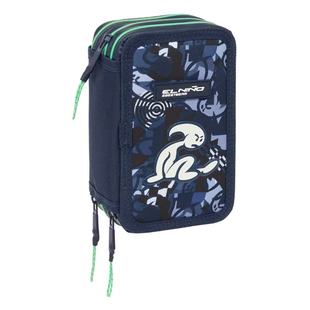Safta el Niño Navy Plumier de 3 Pisos - 37 Piezas - 1.3L - Goma - Lapiz - Boligrafos - Sacapuntas - Reglas - 16 Colores - 14 Rotuladores - 125x55x195m 1