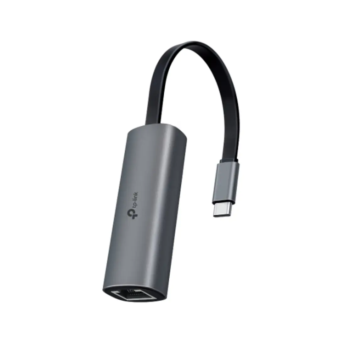 TP-Link UE302C Adaptador RJ45 a USB-C - RJ45 2.5Gbps Hembra - USB-C Macho - Aluminio - Plug and Play - Color Gris Oscuro 1