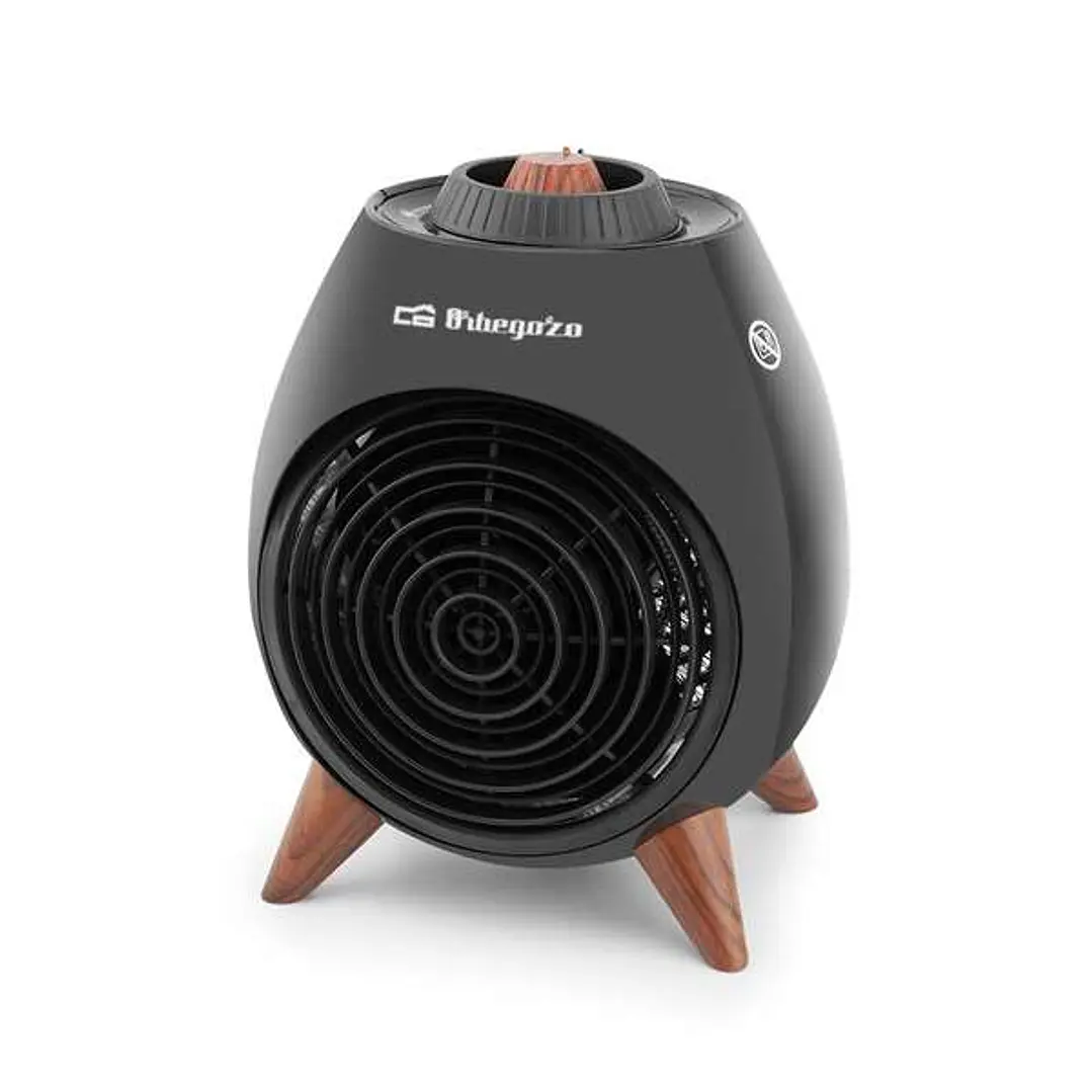 Orbegozo FH 5237 Calefactor Potente y Seguro - 2000W de Potencia - Selector Rotativo de 3 Posiciones - Funcion Ventilador - Proteccion contra Sobrecal 1