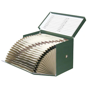 Elba Caja de Transferencia con Fuelle - Tamaño 25x38.5cm - Resistente y Duradera - Color Verde