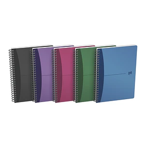 Oxford Office Urban Mix Cuaderno Espiral A5 Cuadricula 5x5mm 90 Hojas - Tapa de Plastico - Colores Surtidos
