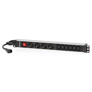 Salicru Regleta SPS PDU Unidad de Distribucion de Energia - 4 Tomas Schuko y 6 Tomas IEC C13 - Color Negro