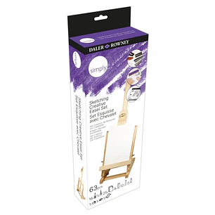 Daler Rowney Simply Pack de 59 Piezas - Set Creativo de Esbozo - Caballete - Colores Surtidos
