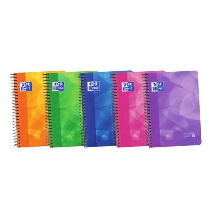 Oxford School Lagoon 8º Europeanbook - Tapa de Plastico Resistente - Cuaderno de 120 Hojas - Formato 4 5x5 - Colores Surtidos 1