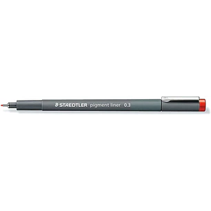 Staedtler Pigment Liner 308 Rotulador Calibrado - Trazo 0.3mm - Secado Rapido - Color Rojo