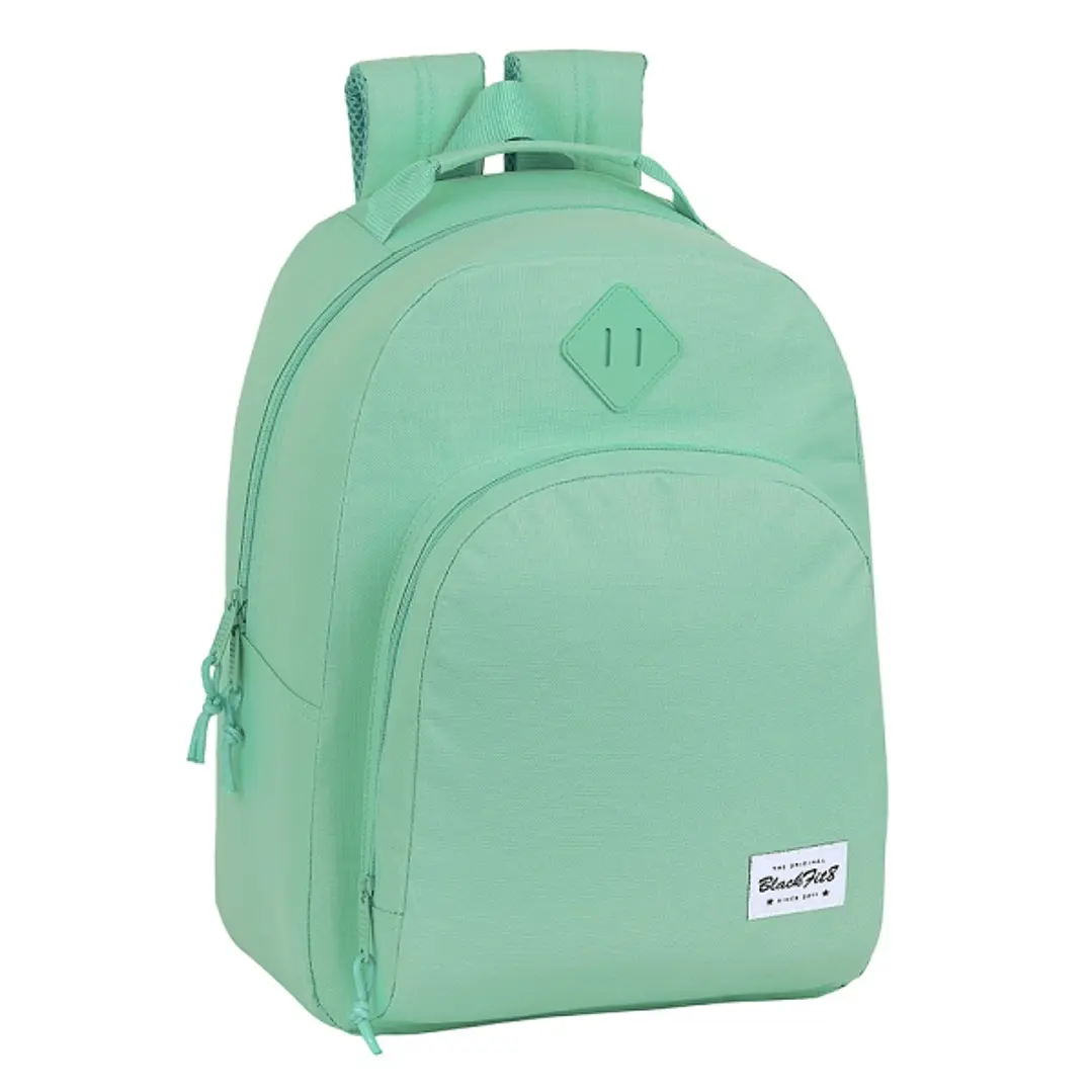 Safta Blackfit8 Mochila Adaptable a Carro - Tirador Doble - Bolsillo Frontal - Hombreras Ergonomicas - Asa Forrada - 20.1L - 320x150x420mm - Color Tur 1