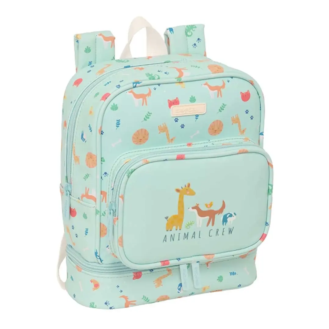 Safta Pandi Mochila Guarderia - Isotermica - Tarjeta ID - Compartimento Termo en Base - Asa de Mano Superior - Compatible con Carro - 7.25L - 220x100x 1
