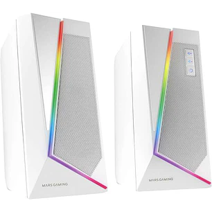 Mars Gaming Altavoces Impactantes 20W DSP RGB Bluetooth 5.0 - USB Alimentacion - Espacialidad Multi-Nivel - Iluminacion Dinamica - Compactos - Color B