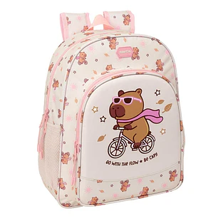 Safta Capibara Mochila - 15L - Adaptable a Carro - Bolsillo Frontal - Portabotellas - Cremallera con Doble Tirador - Asa de Mano - Hombreras y Espalda