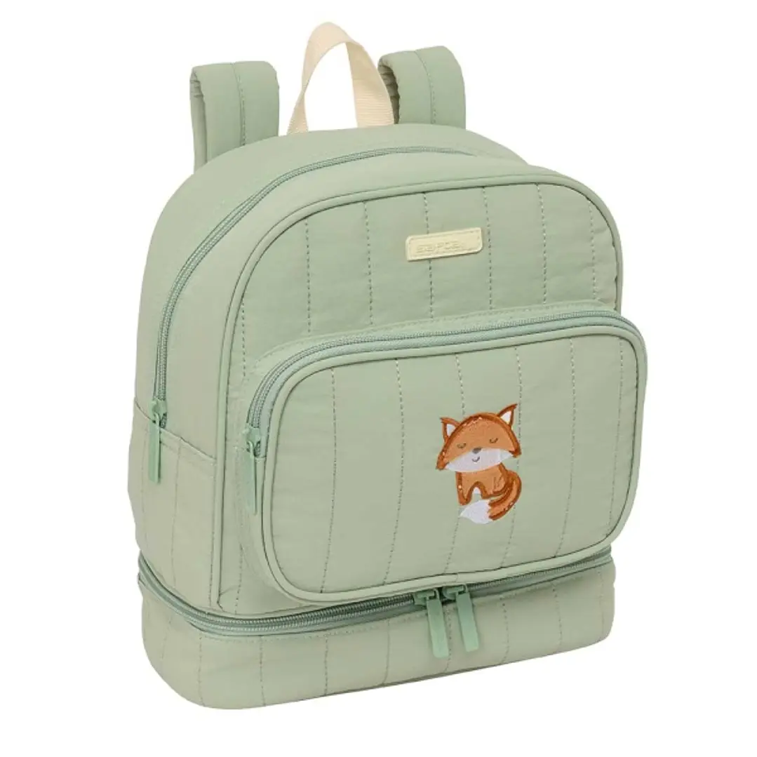 Safta Zorrito Mochila Guarderia - Isotermica - Tarjeta de Identificacion - Asa de Mano Superior - Compatible con Carrito - Ligera y Compacta - 7.25L - 1